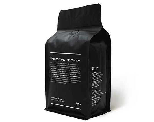 BOLSA PARA CAFE 250 GRAMOS BLACK
